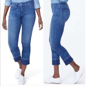 NYDJ Sheri Straight Ankle Raw wide release jeans size small medium